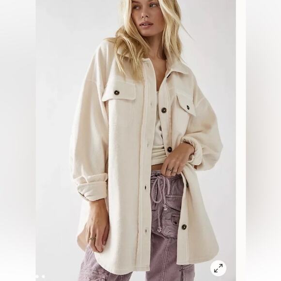 Free People Jackets & Blazers - FREE PEOPLE Ruby Jacket in Cream size Medium